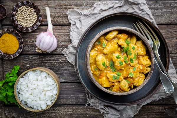 Poulet au coco et curry