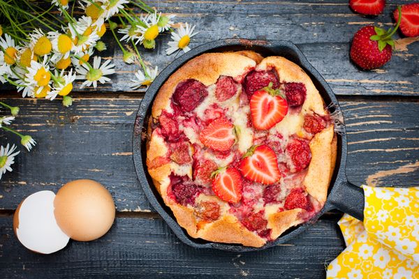 Clafoutis aux fraises facile