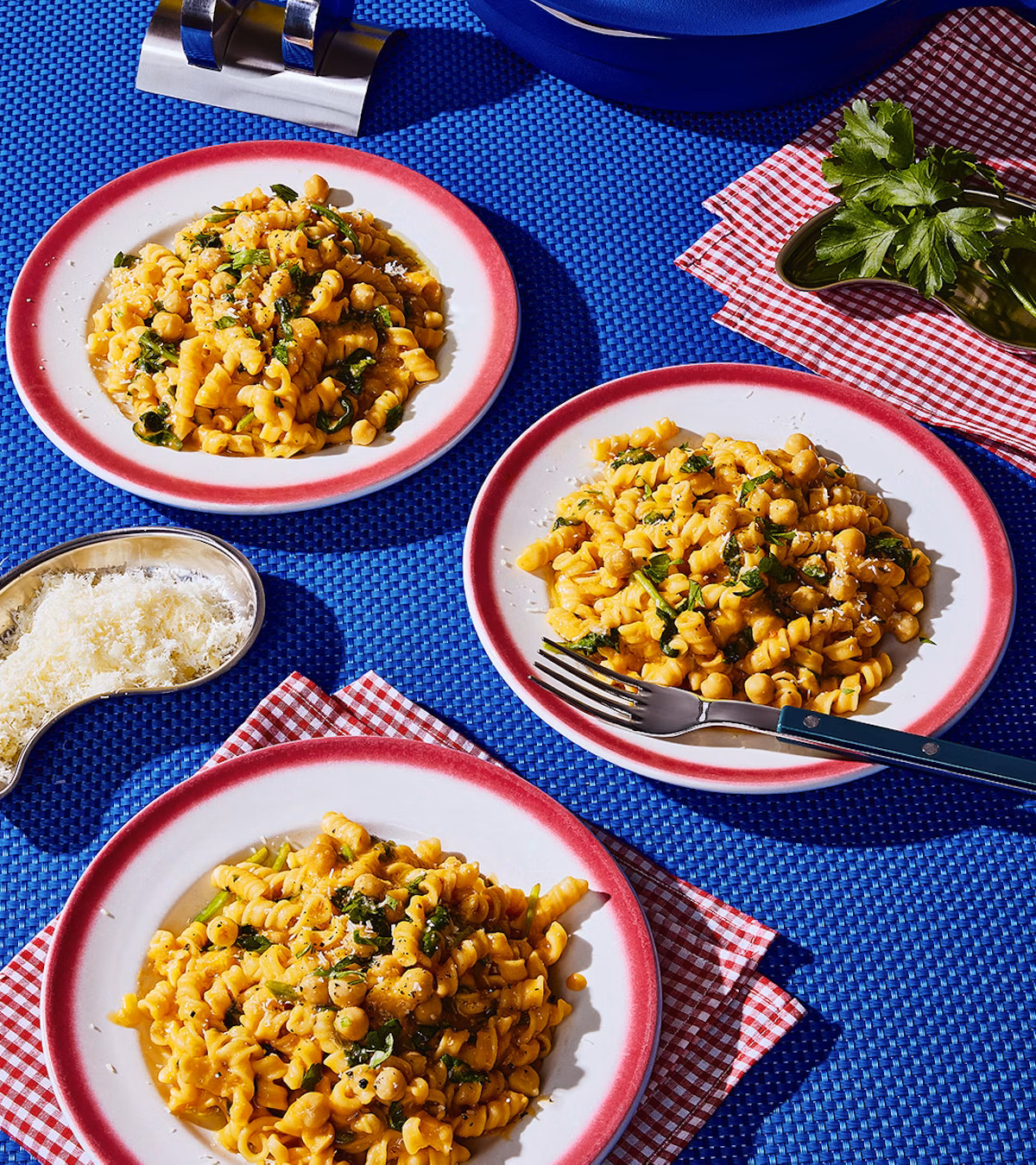 Pâtes crémeuses aux pois chiches	Pâtes crémeuses et rapides aux pois chiches