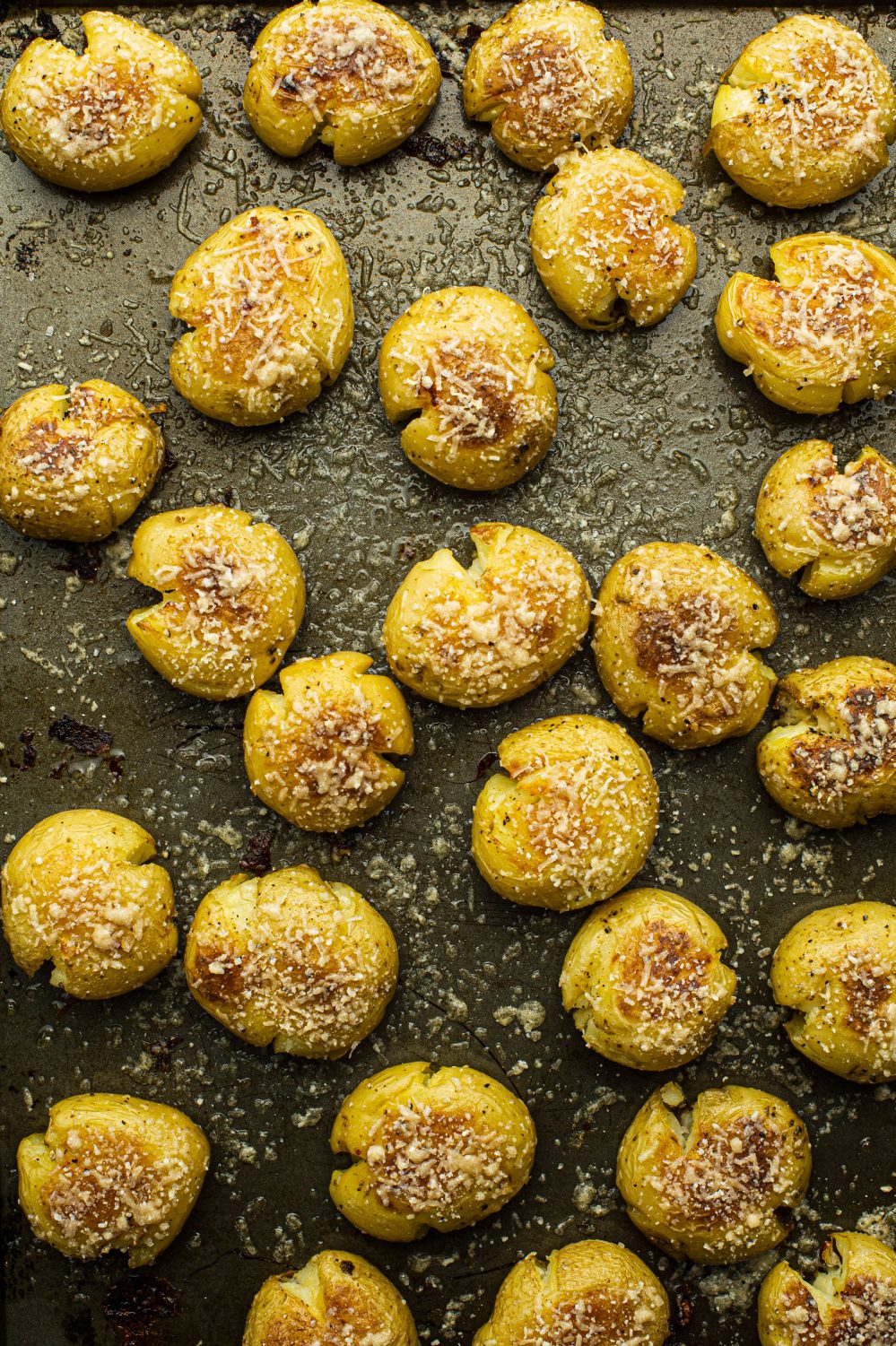 Galettes de pommes de terre rattes écrasées