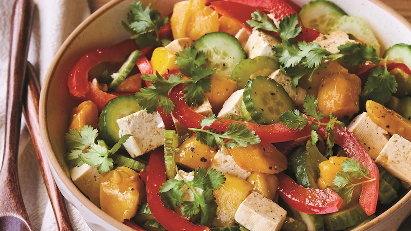 Salade asiatique tofu tout flamme