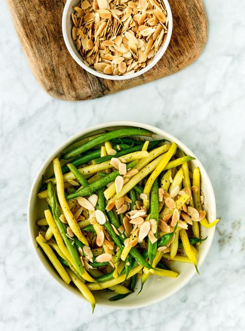 Haricots verts amandine