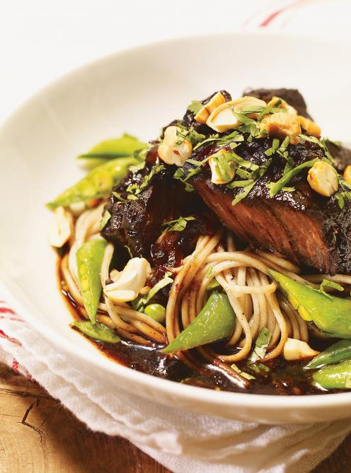 Boeuf braisé au tamari et au sirop d'érable