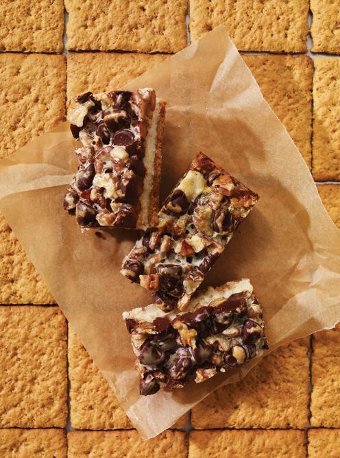 Barres à la noix de coco, aux pacanes et au chocolat