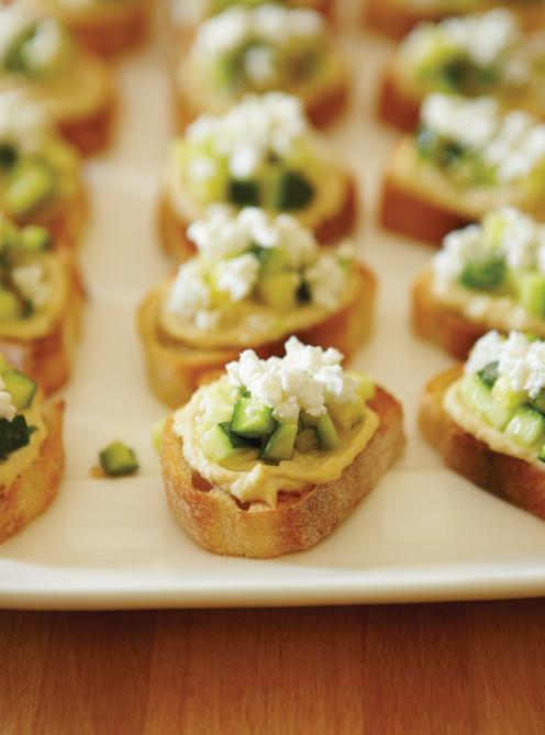 Bruschettas à la courgette et à la feta
