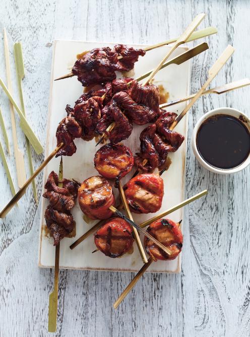 Brochettes de porc pomme-érable