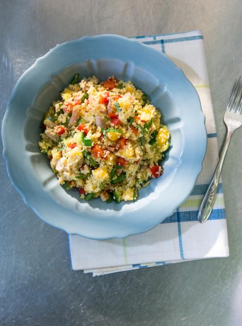 Salade de couscous, de poulet et de mangue