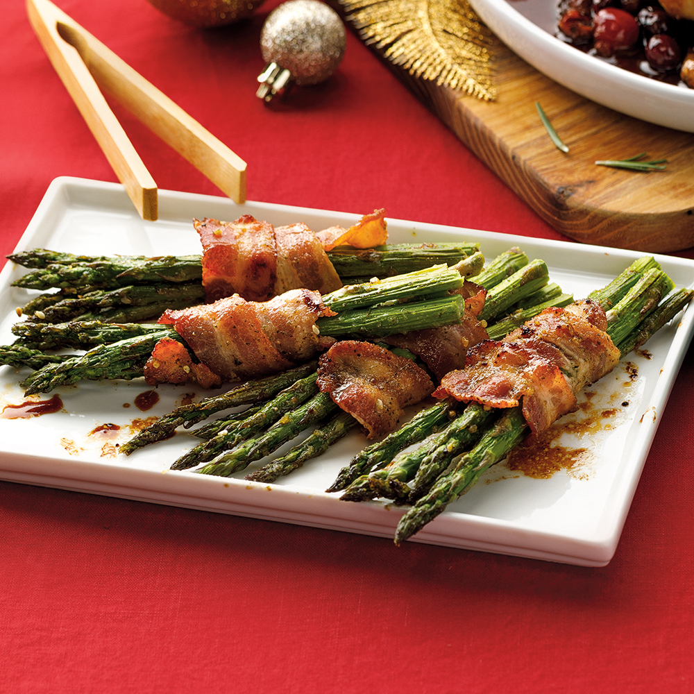 Bouquets d’asperges au bacon