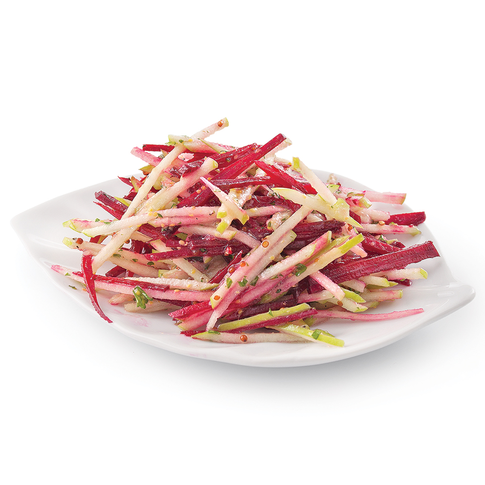 Julienne de betteraves et pommes