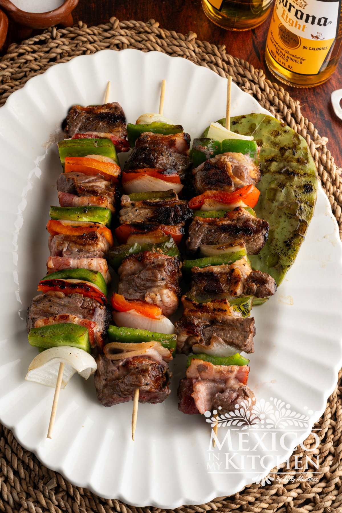 Brochettes de bœuf mexicaines (Alambres de Carne)