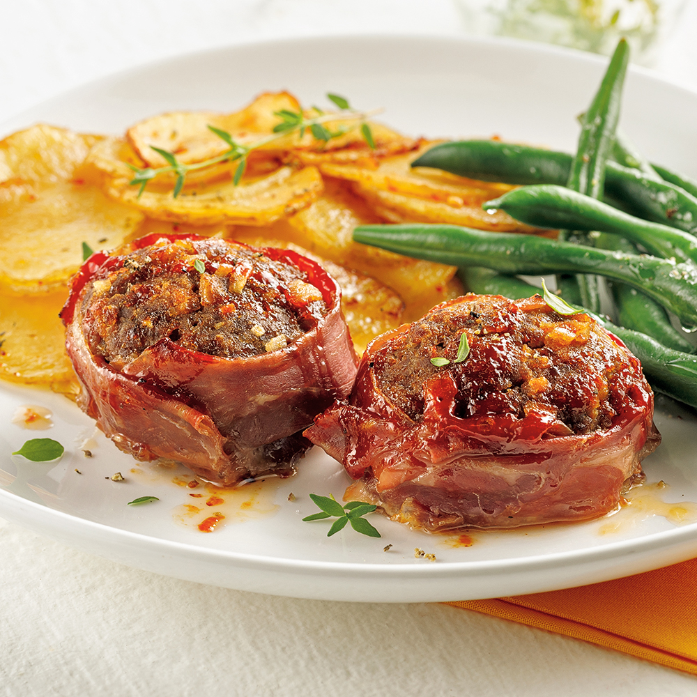 Mini-pains de viande au boeuf et prosciutto