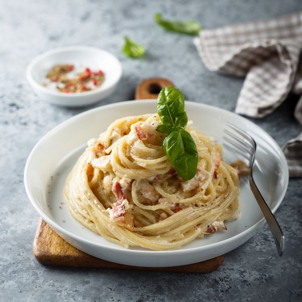 Pâtes à la "carbonara" à la française