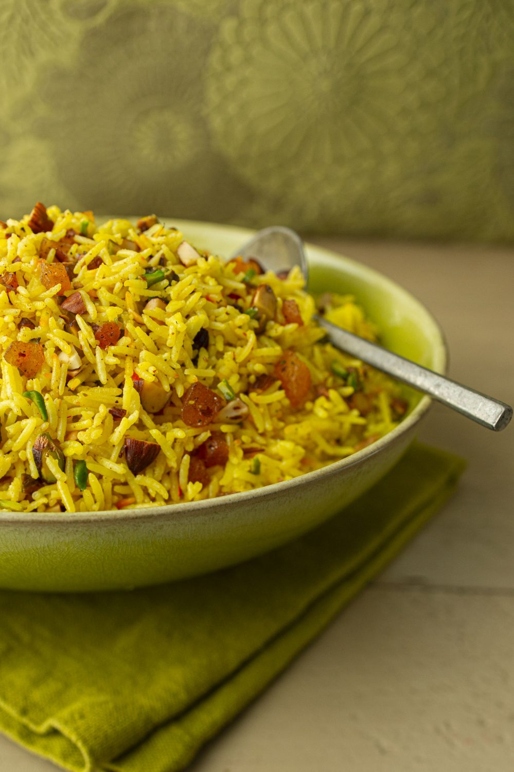 Riz pilaf avec pistaches et amandes
