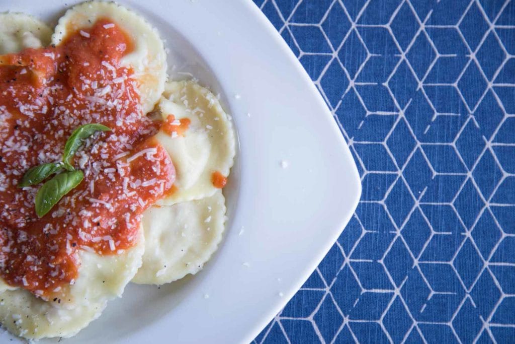 Des raviolis maison à la saucisse