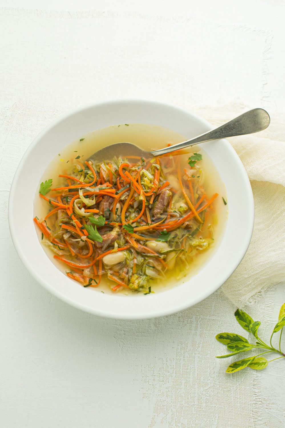 Soupe de chou et lardons