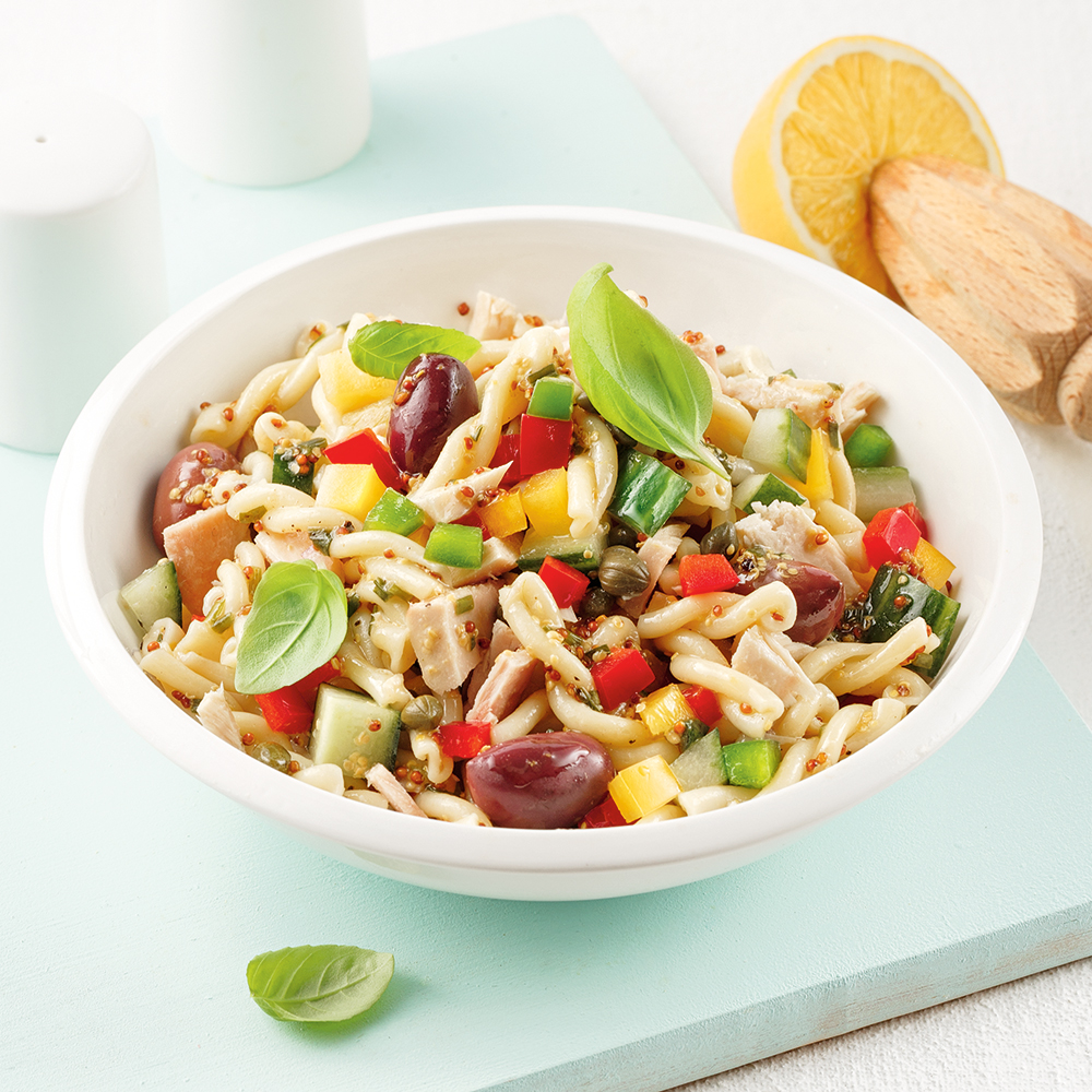 Salade de pâtes méditerranéenne au thon