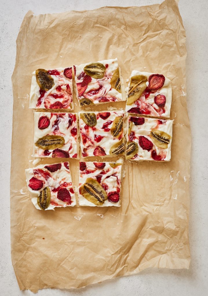 Barres de yogourt glacé avec fruits séchés
