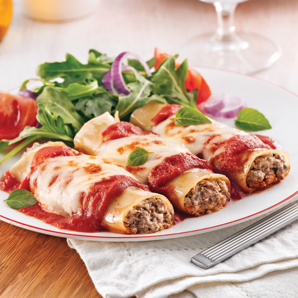 Cannellonis classiques au boeuf