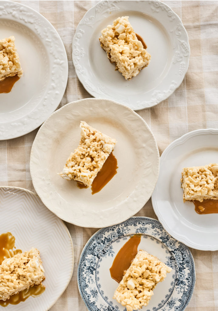 Carrés de riz soufflé au caramel