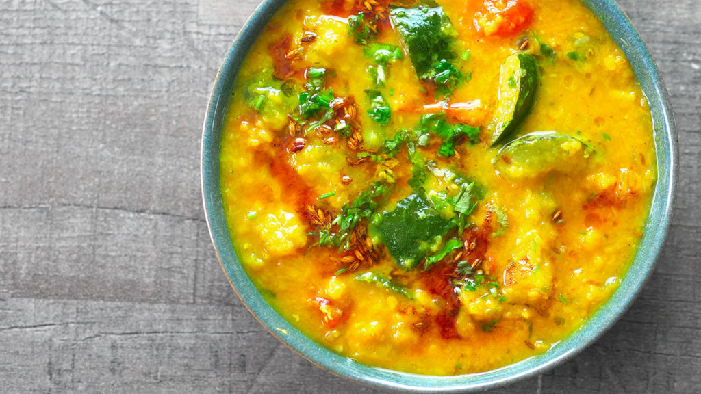 Recette indienne courgettes-lentilles