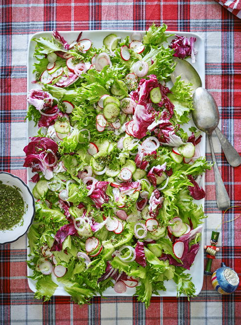 Salade croquante aux légumes marinés