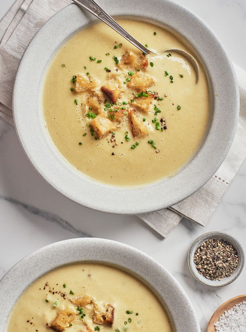 Potage aux poires et aux poireaux