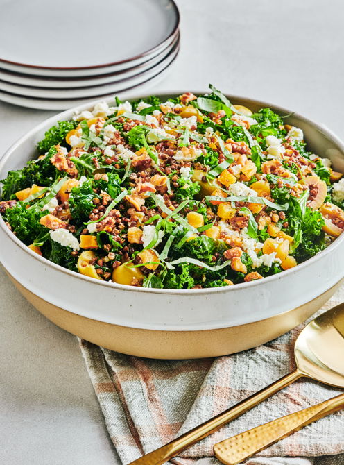 Salade de kale et de lentilles croustillantes