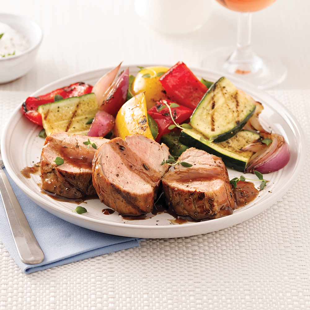 Filet de porc, sauce balsamique et érable
