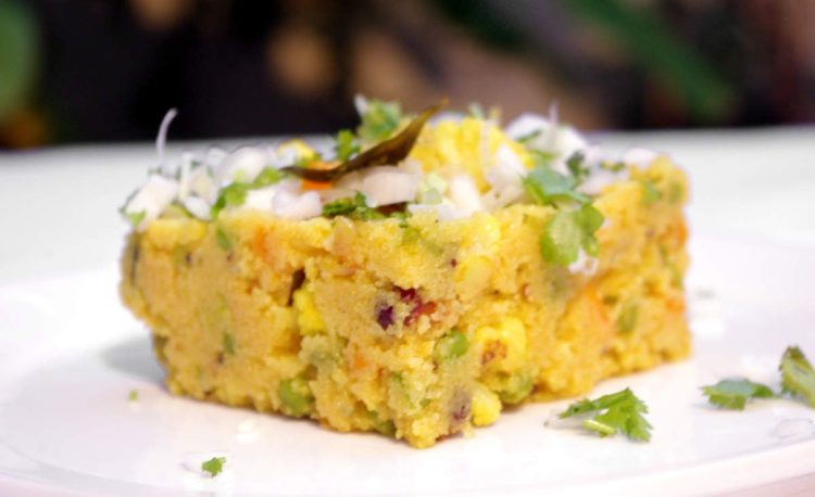 Recette indienne Rava upma Semoule aux légumes