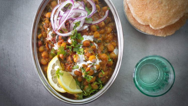 Recette indienne végétarienne Palak chana en vidéo