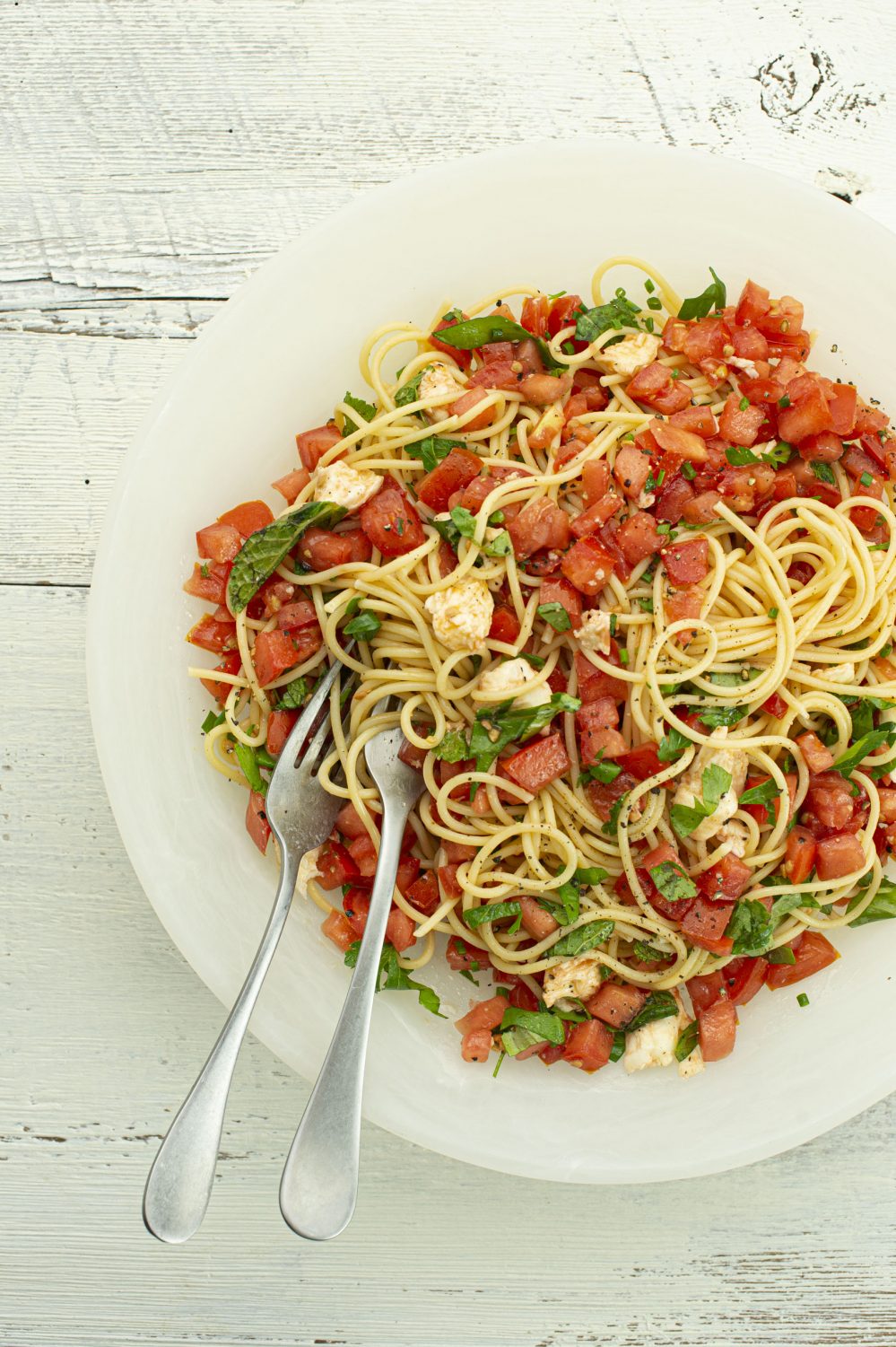 Pâtes à la tomate fraîche
