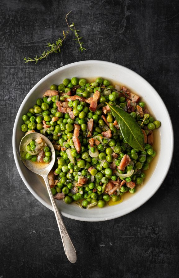 Petits pois aux lardons