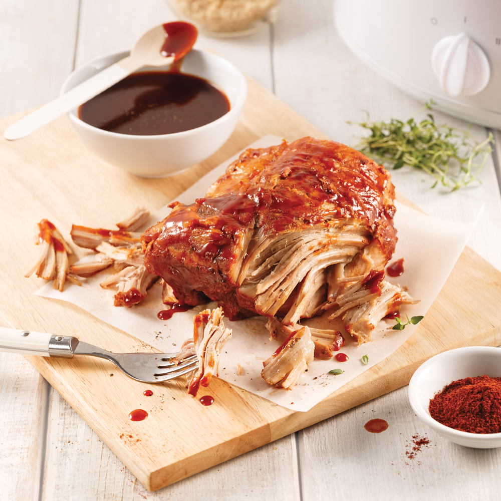 Porc effiloché à la mijoteuse