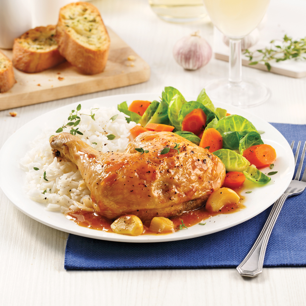 Poulet aux 40 gousses d'ail à la mijoteuse