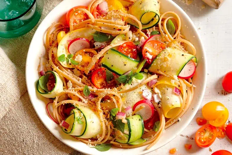 Linguine aux légumes croquants