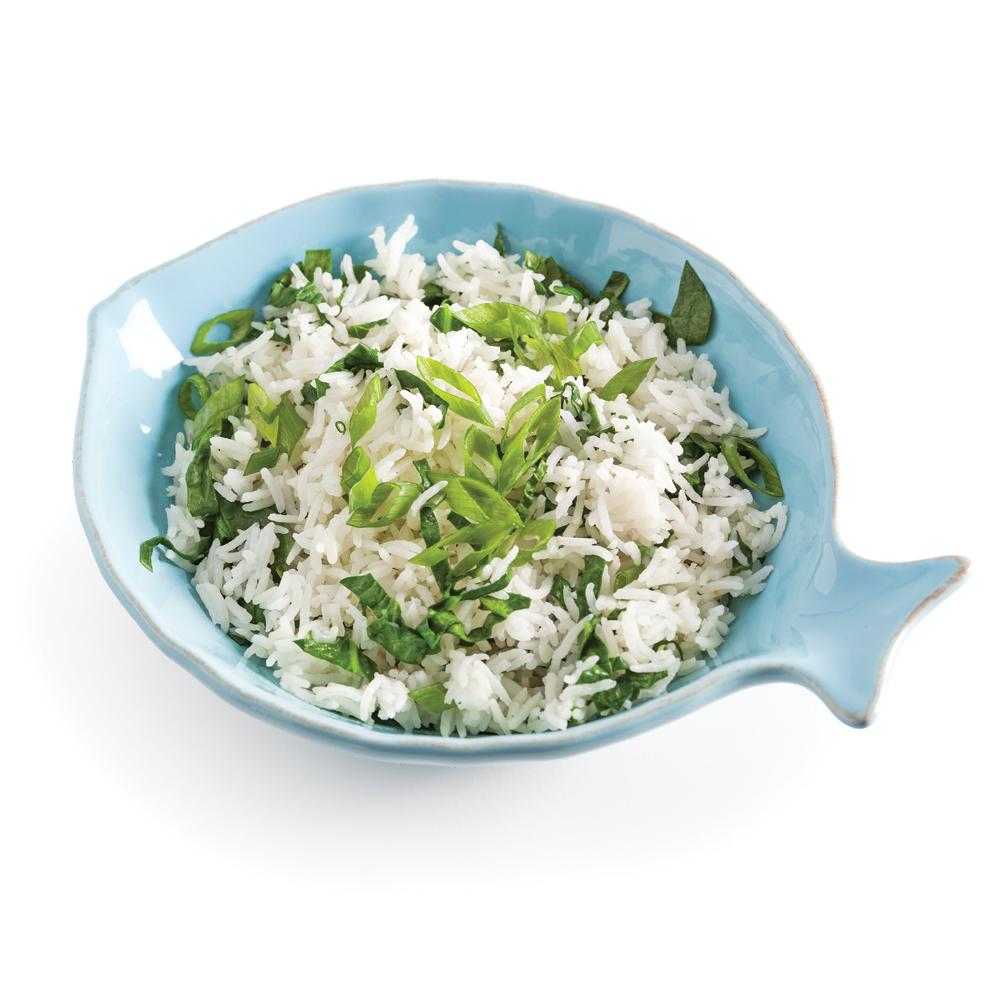 Riz basmati aux épinards
