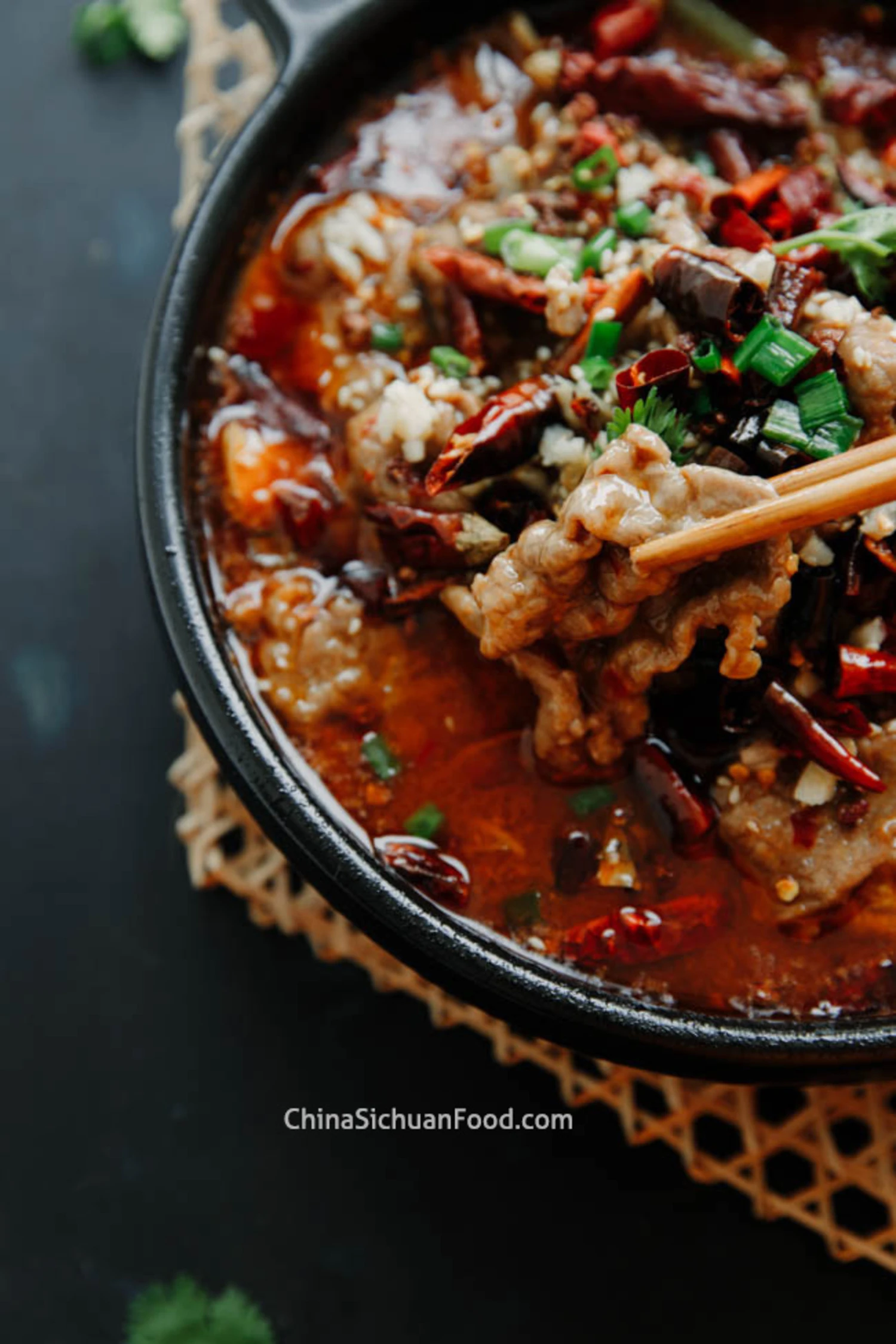Bœuf Shui Zhu (bœuf bouilli du Sichuan)
