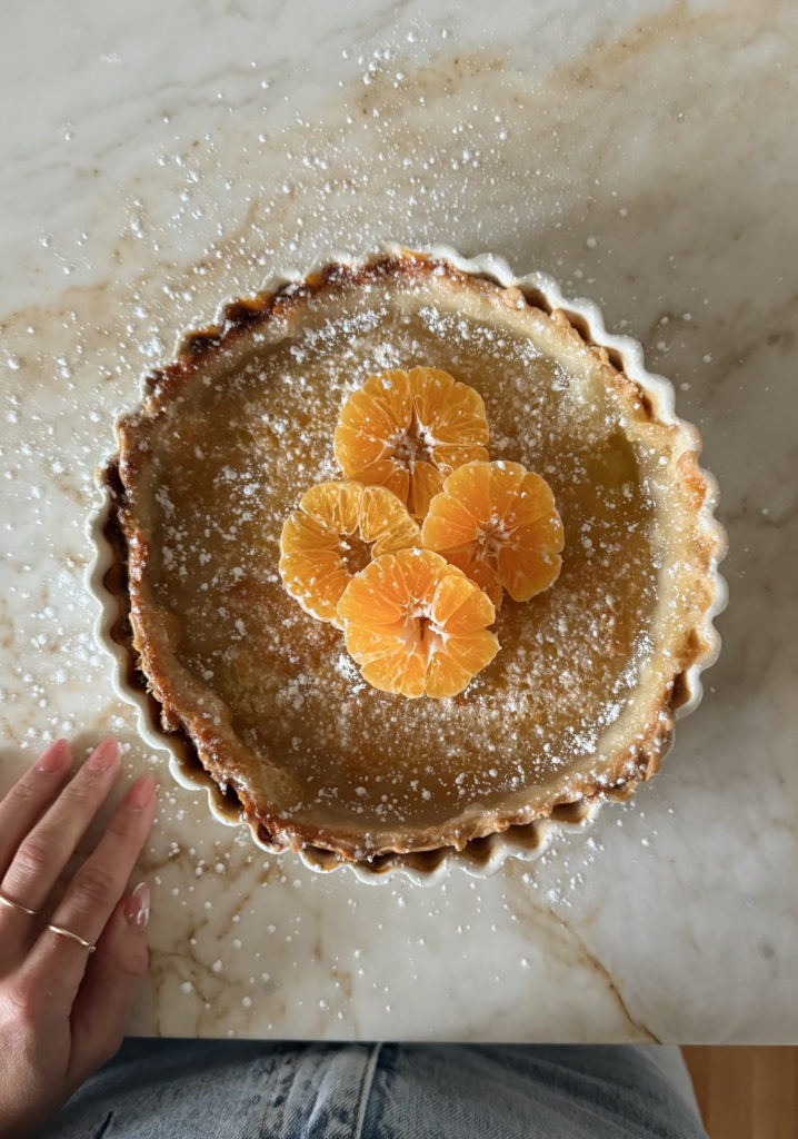 Tarte à l’eau pétillante à la clémentine